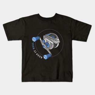 Fishing reel with Line Kids T-Shirt
